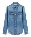 Stella Mccartney Organic Cotton Denim Shirt In Blue