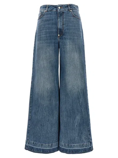 Stella Mccartney Blue High-rise Wide-leg Jeans
