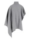Stella Mccartney Knit Asymmetric Turtleneck Poncho