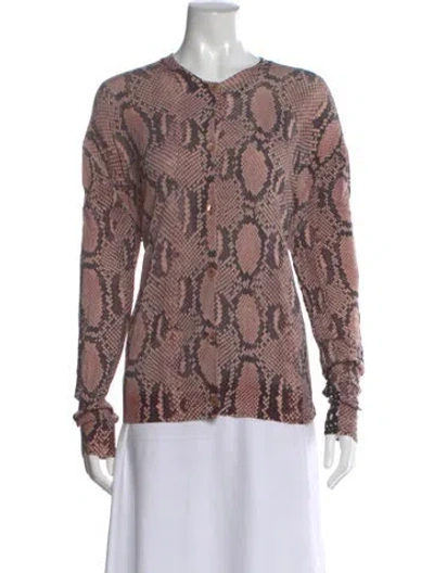Pre-owned Stella Mccartney Virgin Wool Animal Print Sweater In Neutral