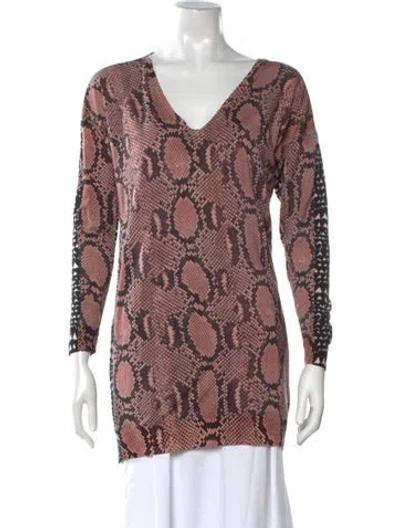 Pre-owned Stella Mccartney Virgin Wool Animal Print Sweater In Neutral