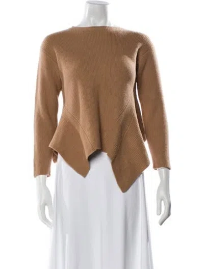Pre-owned Stella Mccartney Virgin Wool Bateau Neckline Sweater In Brown