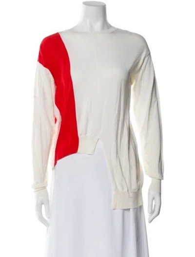 Pre-owned Stella Mccartney Virgin Wool Bateau Neckline Sweater In Neutral