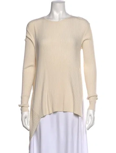 Pre-owned Stella Mccartney Virgin Wool Bateau Neckline Sweater In Neutral