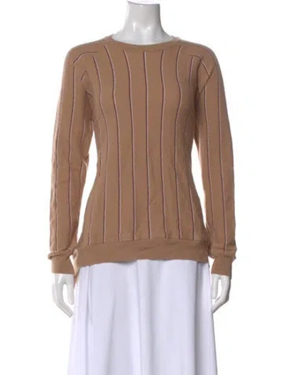 Pre-owned Stella Mccartney Virgin Wool Bateau Neckline Sweater In Neutral