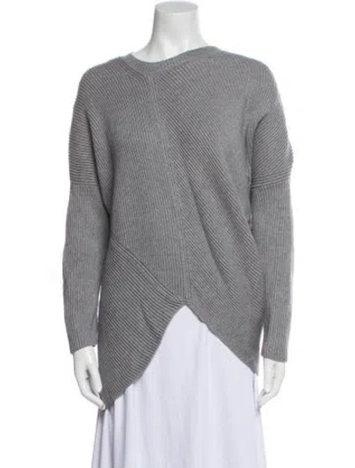 Pre-owned Stella Mccartney Virgin Wool Bateau Neckline Sweatshirt In Gray