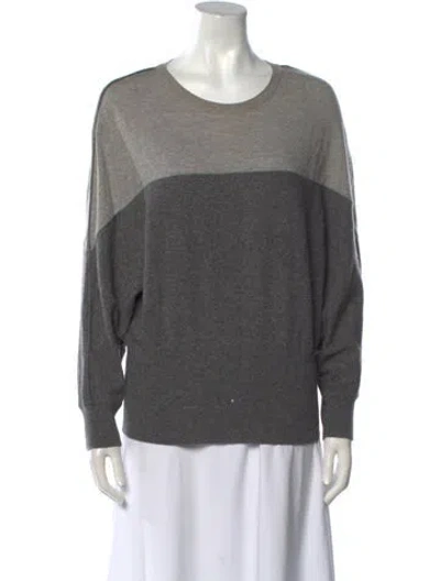Pre-owned Stella Mccartney Virgin Wool Colorblock Pattern Sweater In Gray