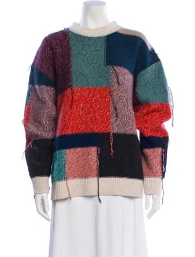 Pre-owned Stella Mccartney Virgin Wool Colorblock Pattern Sweater In Multi