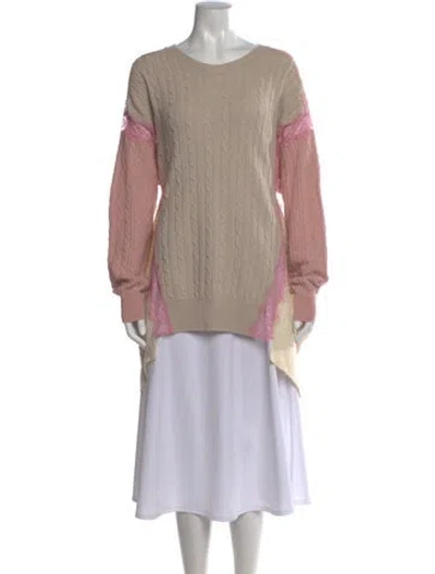 Pre-owned Stella Mccartney Virgin Wool Colorblock Pattern Sweater In Neutral