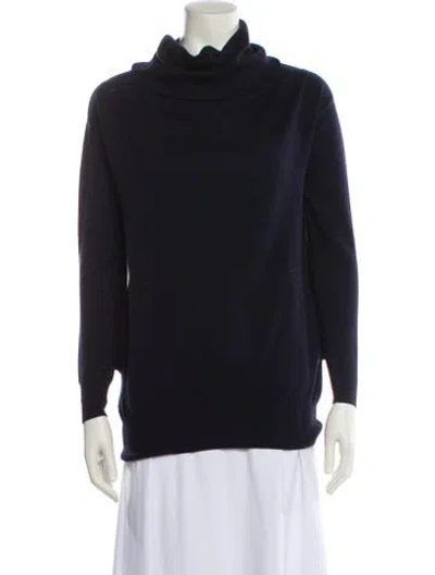 Pre-owned Stella Mccartney Virgin Wool Cowl Neck Sweater In Black