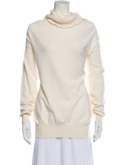 Pre-owned Stella Mccartney Virgin Wool Cowl Neck Sweater In Neutral