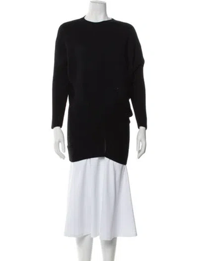 Pre-owned Stella Mccartney Virgin Wool Crew Neck Sweater In Black