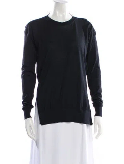 Pre-owned Stella Mccartney Virgin Wool Crew Neck Sweater In Black