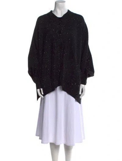 Pre-owned Stella Mccartney Virgin Wool Crew Neck Sweater In Black