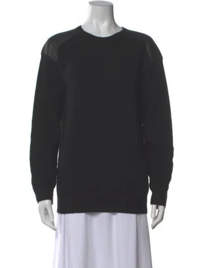 Pre-owned Stella Mccartney Virgin Wool Crew Neck Sweater In Black