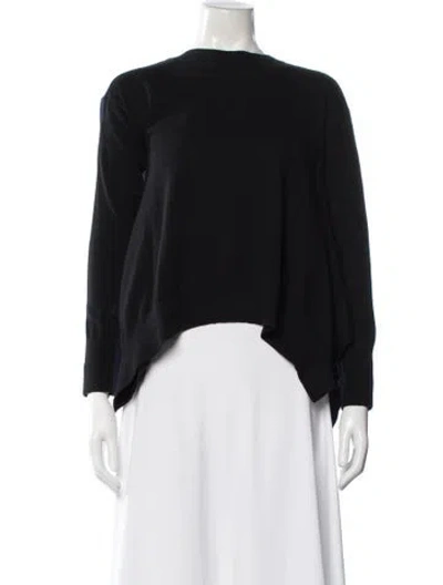 Pre-owned Stella Mccartney Virgin Wool Crew Neck Sweater In Black