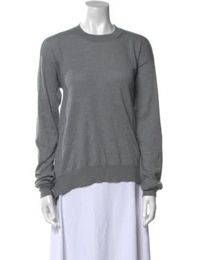 Pre-owned Stella Mccartney Virgin Wool Crew Neck Sweater In Gray