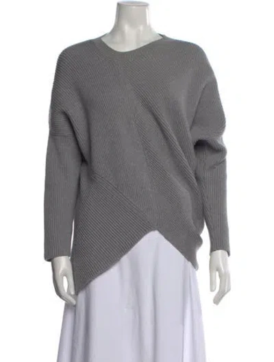 Pre-owned Stella Mccartney Virgin Wool Crew Neck Sweater In Gray