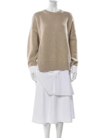 Pre-owned Stella Mccartney Virgin Wool Crew Neck Sweater In Neutral