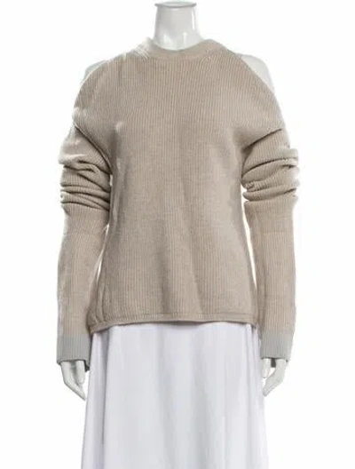 Pre-owned Stella Mccartney Virgin Wool Crew Neck Sweater In Neutral