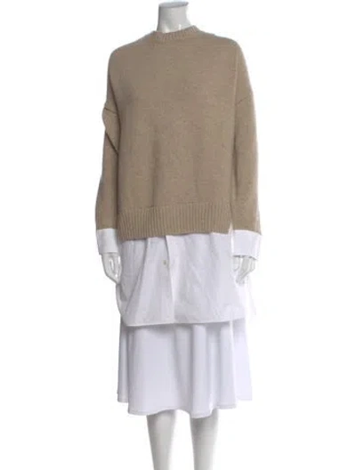 Pre-owned Stella Mccartney Virgin Wool Crew Neck Sweater In Neutral