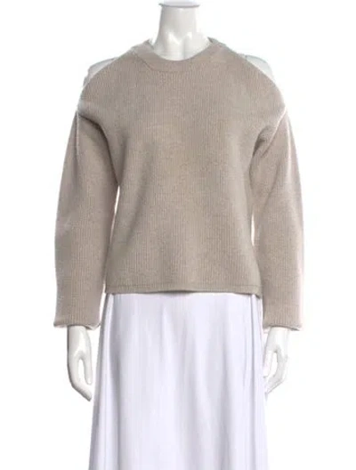 Pre-owned Stella Mccartney Virgin Wool Crew Neck Sweater In Neutral