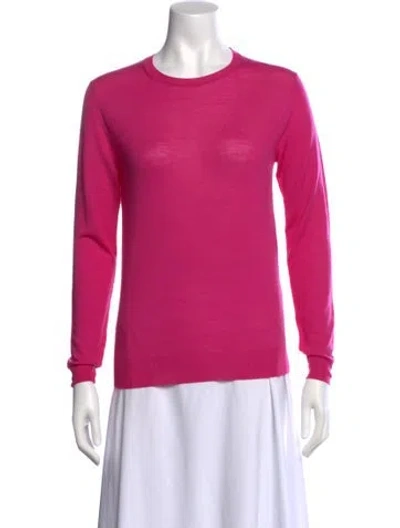 Pre-owned Stella Mccartney Virgin Wool Crew Neck Sweater In Pink
