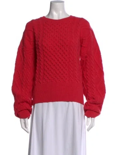 Pre-owned Stella Mccartney Virgin Wool Crew Neck Sweater In Red