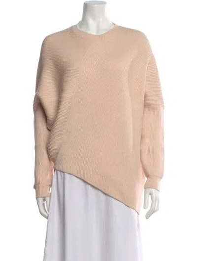 Pre-owned Stella Mccartney Virgin Wool Crew Neck Sweater In White