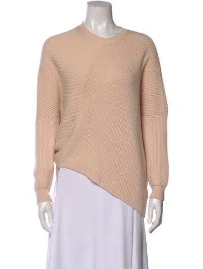 Pre-owned Stella Mccartney Virgin Wool Crew Neck Sweater In White