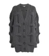 Stella Mccartney Virgin Wool Falabella Cardigan In Grey