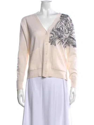 Pre-owned Stella Mccartney Virgin Wool Graphic Print Sweater In Neutral