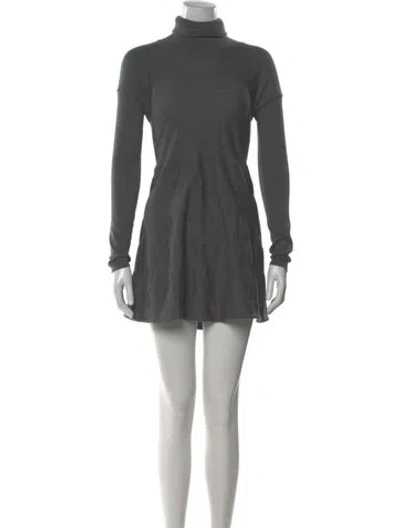 Pre-owned Stella Mccartney Virgin Wool Knee-length Dress In Gray