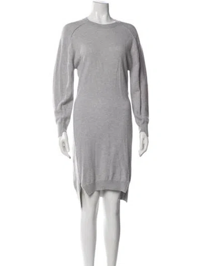 Pre-owned Stella Mccartney Virgin Wool Knee-length Dress In Grey