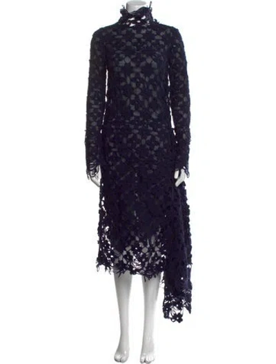 Pre-owned Stella Mccartney Virgin Wool Long Dress In Blue