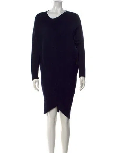 Pre-owned Stella Mccartney Virgin Wool Midi Length Dress In Black
