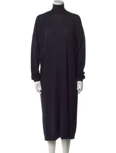 Pre-owned Stella Mccartney Virgin Wool Midi Length Dress In Blue