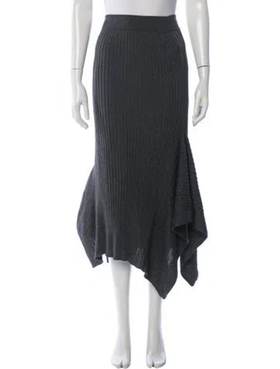 Pre-owned Stella Mccartney Virgin Wool Midi Length Skirt In Gray