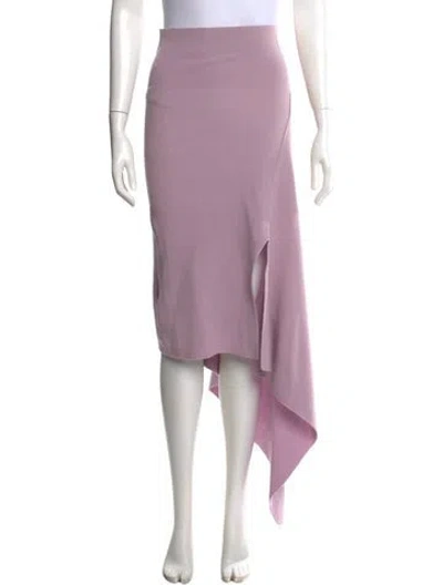 Pre-owned Stella Mccartney Virgin Wool Midi Length Skirt In Purple