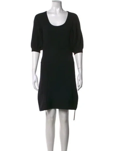 Pre-owned Stella Mccartney Virgin Wool Mini Dress In Black