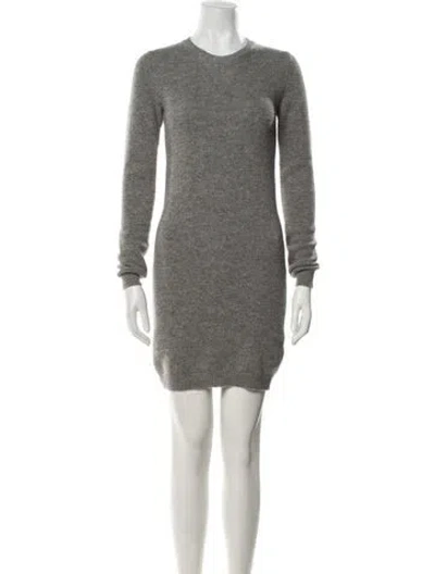 Pre-owned Stella Mccartney Virgin Wool Mini Dress In Gray