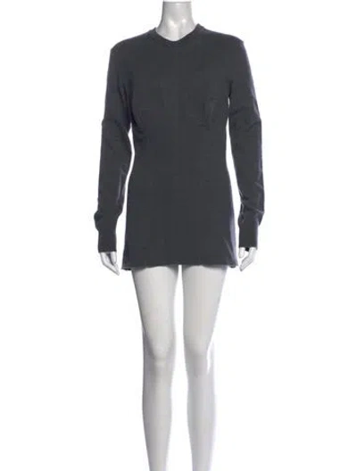 Pre-owned Stella Mccartney Virgin Wool Mini Dress In Grey