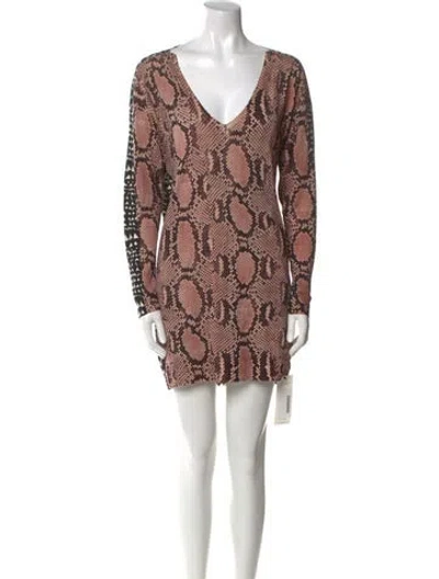 Pre-owned Stella Mccartney Virgin Wool Mini Dress In Pink