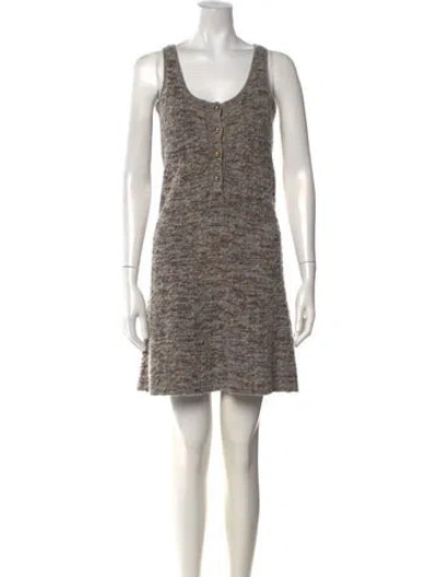 Pre-owned Stella Mccartney Virgin Wool Mini Dress W/ Tags In Multicolor
