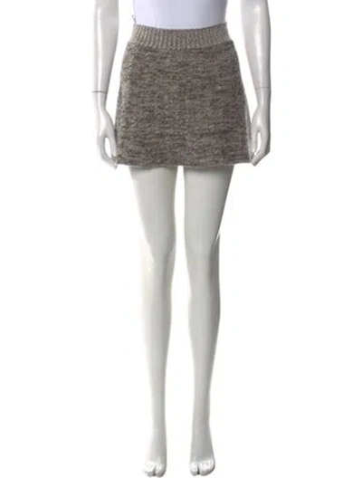 Pre-owned Stella Mccartney Virgin Wool Mini Skirt In Gray