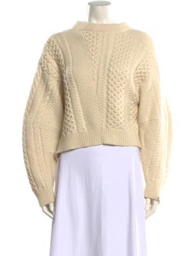 Pre-owned Stella Mccartney Virgin Wool Mock Neck Sweater In Neutral