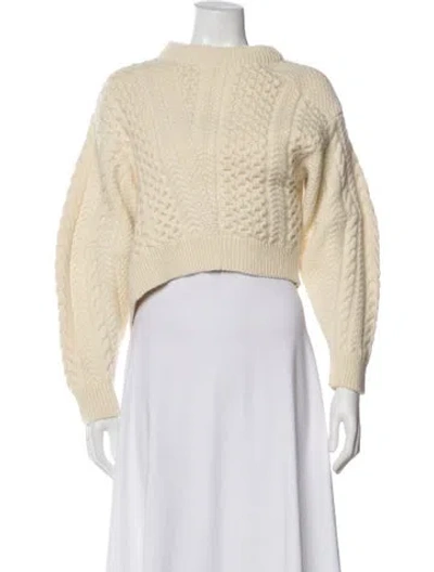 Pre-owned Stella Mccartney Virgin Wool Mock Neck Sweater In Neutral