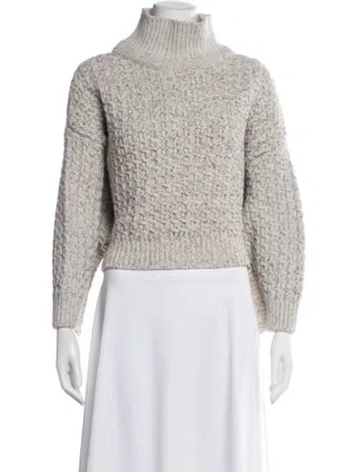 Pre-owned Stella Mccartney Virgin Wool Mock Neck Sweater In Neutral