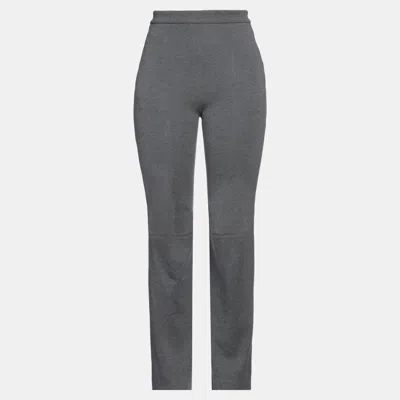 Pre-owned Stella Mccartney Virgin Wool Pants 42 In Grey