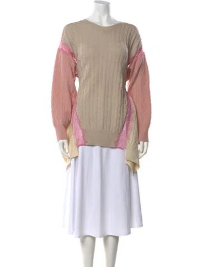 Pre-owned Stella Mccartney Virgin Wool Patterned Sweater In Pink